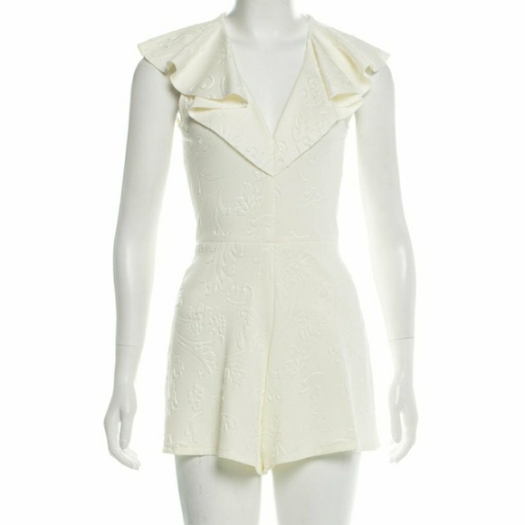 Alexis Pants - Alexis Embossed ruffled Romper